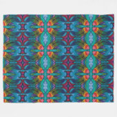 フリースブランケット付きレインボーコイフィッシュデザイン フリースブランケット (正面(横))