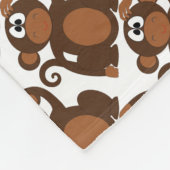 フリースブランケット/かわいいサル フリースブランケット (角)