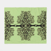 フリースブランケット-もろい枝 フリースブランケット (正面(横))