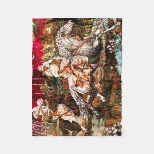 フリースブランケット: クラシックなアラビアデザイン フリースブランケット (正面)