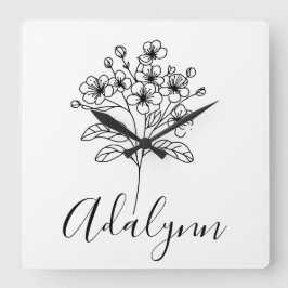 フリースブランケット スクエア壁時計