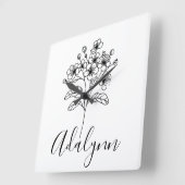 フリースブランケット スクエア壁時計 (傾斜)