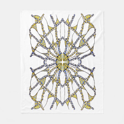 フリースブランケット(ドードル – 手書き) フリースブランケット (正面)