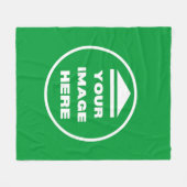 フリースブランケット- パーソナライズされた – イメージの追加/文字 フリースブランケット (正面(横))