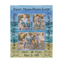 フリースブランケット「ビーチお願い」フォトブランケット