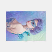 フリースブランケット、ファンタジークイーンとドラゴン フリースブランケット (正面(横))