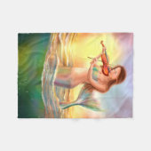 フリースブランケット、ファンタジーマーメイド遊オンヴァイオリン フリースブランケット (正面(横))