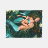 フリースブランケット、ファンタジー美しい人魚 フリースブランケット (正面(横))