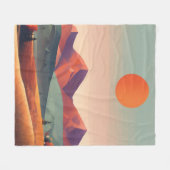 フリースブランケット、中50インチx 60インチ フリースブランケット (正面(横))