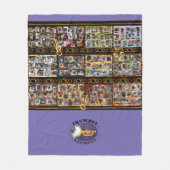 フリースブランケット（全コラージュとロゴ付き） フリースブランケット (正面)