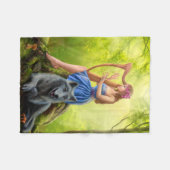 フリースブランケット、妖精および友人のオオカミ フリースブランケット (正面(横))