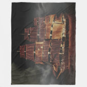 フリースブランケット – 帆走船 (正面)