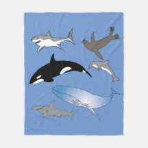 フリースブランケット，海洋生物，海，野生生物
