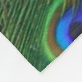 フリースブランケット、美しい孔雀の羽の写真 フリースブランケット (角)