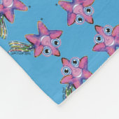 フリースブランケット – 青、小さなショットのキッズルーム (角)