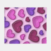 フリースブランケット(3D光沢ハート) フリースブランケット (正面(横))