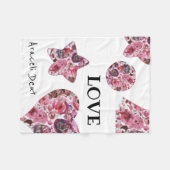 フリースブランケット、76.2 cm x 101.6 cm赤 フリースブランケット (正面(横))