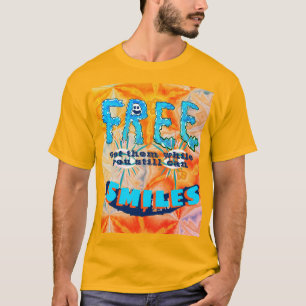 フリースマイル-スマイリーフェイス明るいボカラフルタン Tシャツ