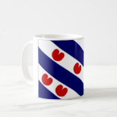 フリースラント州のネザーランド旗 コーヒーマグカップ (正面左)
