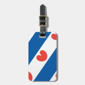 フリースラント州の旗 ラゲッジタグ (正面縦)