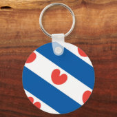 フリースランド国旗 キーホルダー (正面)