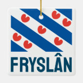 フリースランド国旗 セラミックオーナメント (裏面)