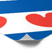 フリースランド国旗 ポスター (角)