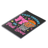 フリースローまたはピンクの湾曲形スパイラルフォト ノートブック (左側)