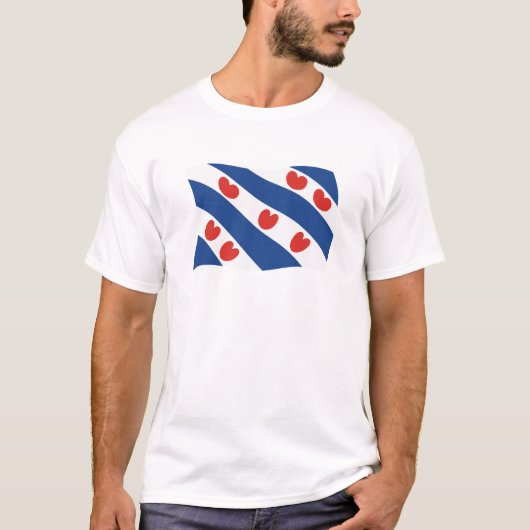 フリース人の旗シャツ Tシャツ (正面)