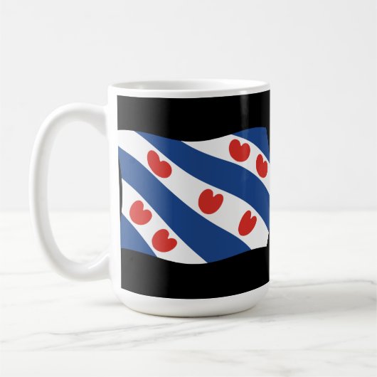 フリース人の旗マグカップ コーヒーマグカップ (左)