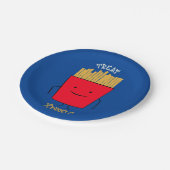 フリース カートゥーン 紙皿 (アングル)