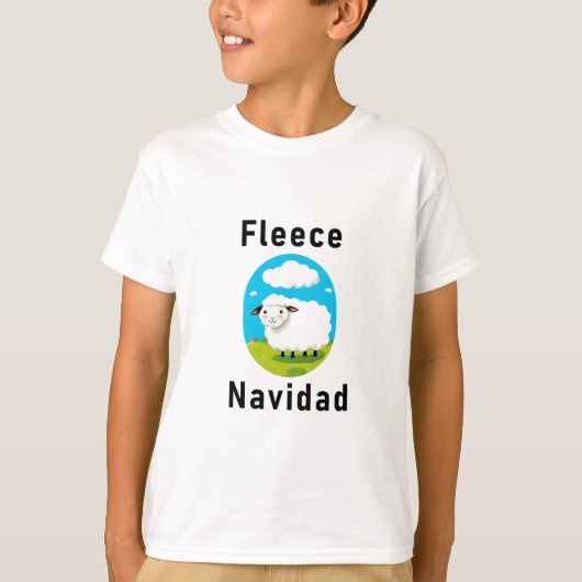 「フリース・ナビダッド」クリスマス Tシャツ (正面)