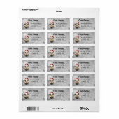 フリース ナビダッド サンタ シープ クリスマス アドレス ラベル (フルシート)