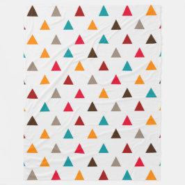 フリース ブランケット - マルチカラーの三角形