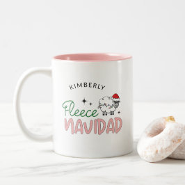 フリースnavidadかわいいクリスマスのカスタマイズ ツートーンマグカップ