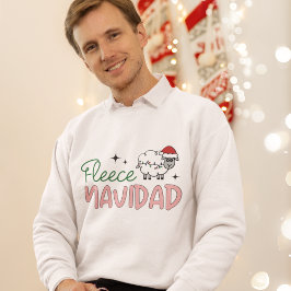 フリースnavidadかわいいクリスマス スウェットシャツ