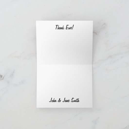 フリースNavidadカスタマイズ可能サンキューカード サンキューカード (内部)