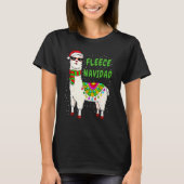 フリースNavidadクリスマスLlamaクリスマスfor Women Kid Tシャツ (正面)