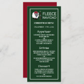フリースNavidad、スペインのスタイルChristmas Menu メニュー (正面/裏面)