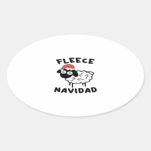 フリースNavidad 楕円形シール