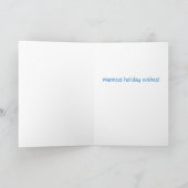 フリースNavidad Cute Alpaca in Santa Hat Christmas シーズンカード (内部)