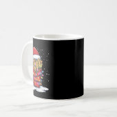 フリーズフランスのクリスマスツリーサンタハットライトクリスマス コーヒーマグカップ (正面左)