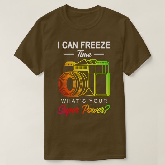 フリーズ・タイム写真ギフト Tシャツ (デザイン正面)