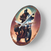 フリーソウル写真 ラウンド壁時計 (傾斜)