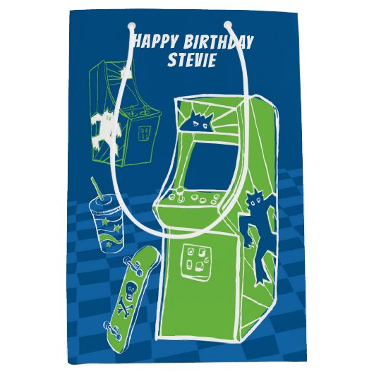 フリータイムアーケードミディアム抱き枕 ミディアムペーパーバッグ (正面)