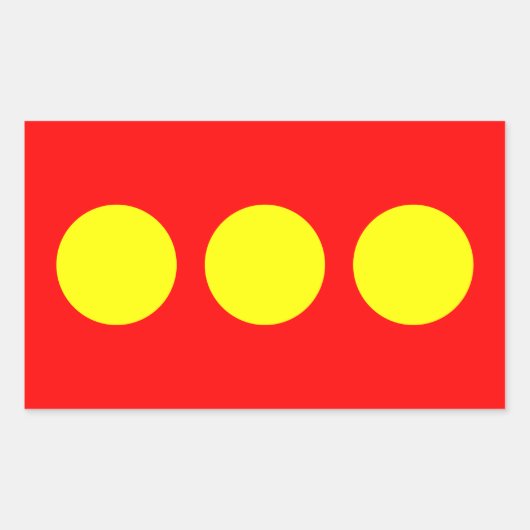 フリータウンクリスティニア国旗 長方形シール (正面)