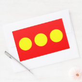 フリータウンクリスティニア国旗 長方形シール (封筒)