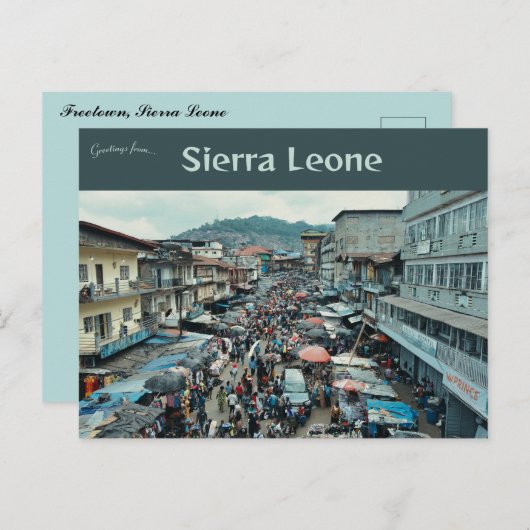 フリータウンシエラレオネの眺め ポストカード (正面/裏面)