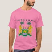 フリータウン、（シエラレオネ）の地図、Tシャツ等 Tシャツ (正面)