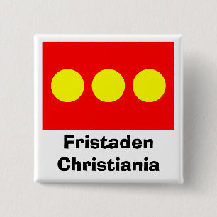フリータウンChristianiaの旗 缶バッジ